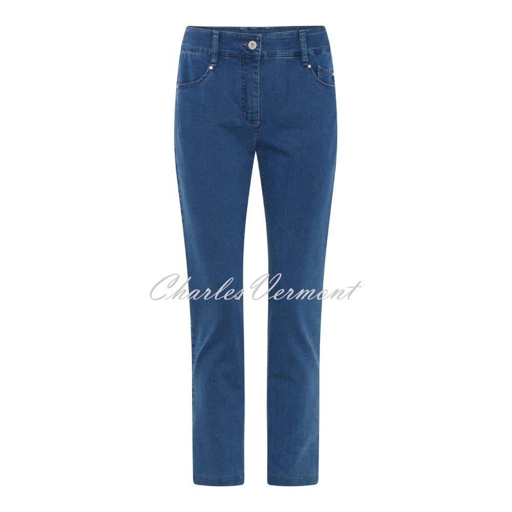 Robell Elena 09 7/8 Cropped Denim Jean 52533-5448-64 (Denim Blue) - Main Image