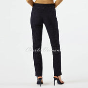 Robell Marie - Full Length Trouser 51412-54401-69 (Navy Leaf Jacquard)