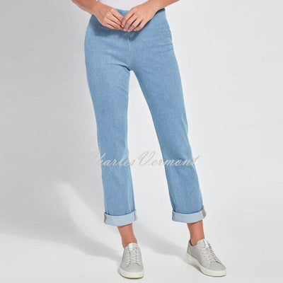 Lysse Boyfriend Denim Jean with Back Pockets – Style 1450 (Bleached Blue)