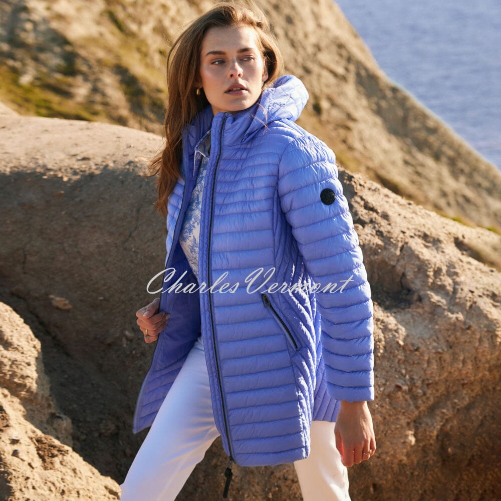 Fransden Lightly Padded Longline Coat Style 224-588-65