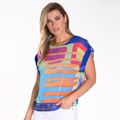 Frank Lyman Abstract Print Top - Style 241124