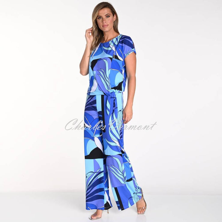 Frank Lyman Printed Top With Tied Knot Hem - Style 241218