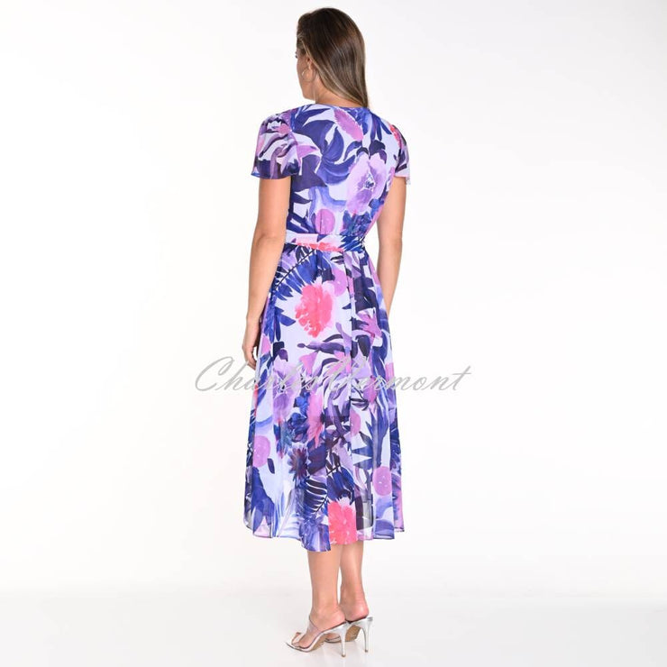 Frank Lyman Mock Wrap Floral Print Dress - Style 241449