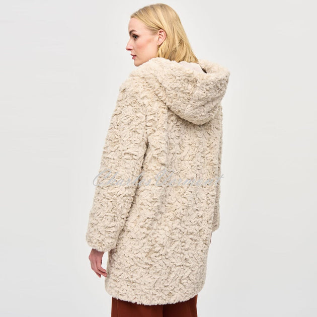 Joseph Ribkoff T Winter White Faux Fur Padded Coat 224909 1761 main image 1