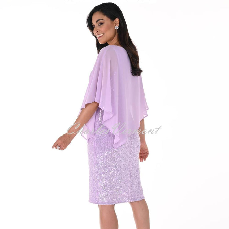 Frank Lyman Sequin Dress with Chiffon Overlay - Style 248314