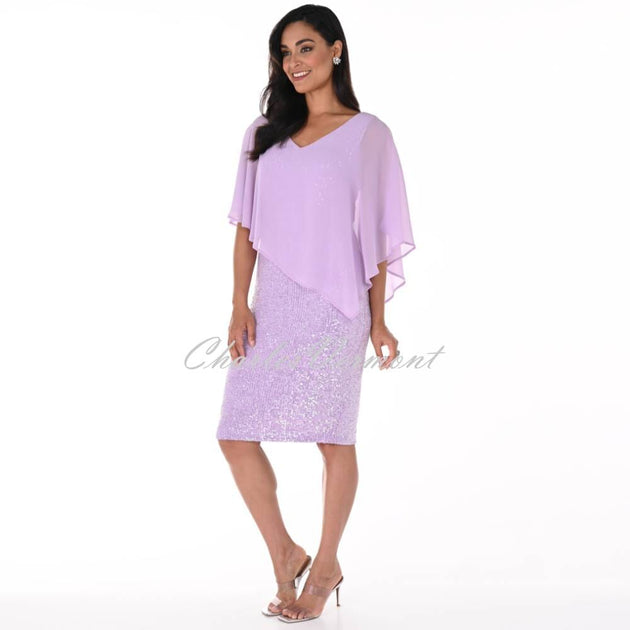 Frank Lyman Chiffon Overlay Diamante Trim Dress Evergreen 219022
