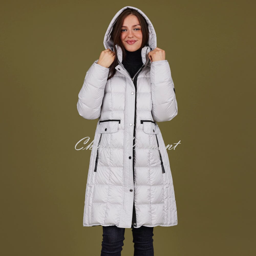Normann Quilted Down Coat with Detachable Hood - Style 8823-800-93