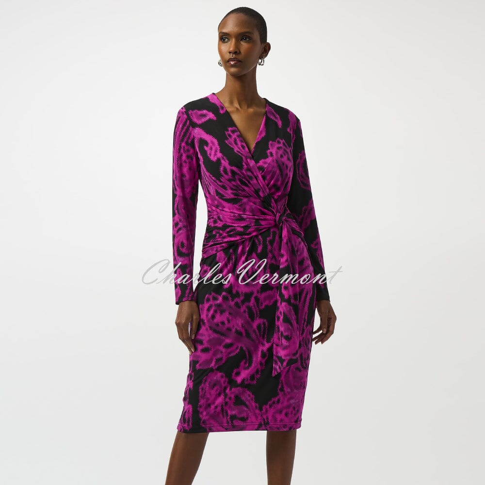 Joseph Ribkoff Abstract Print Wrap Dress - Style 253282 | Charles