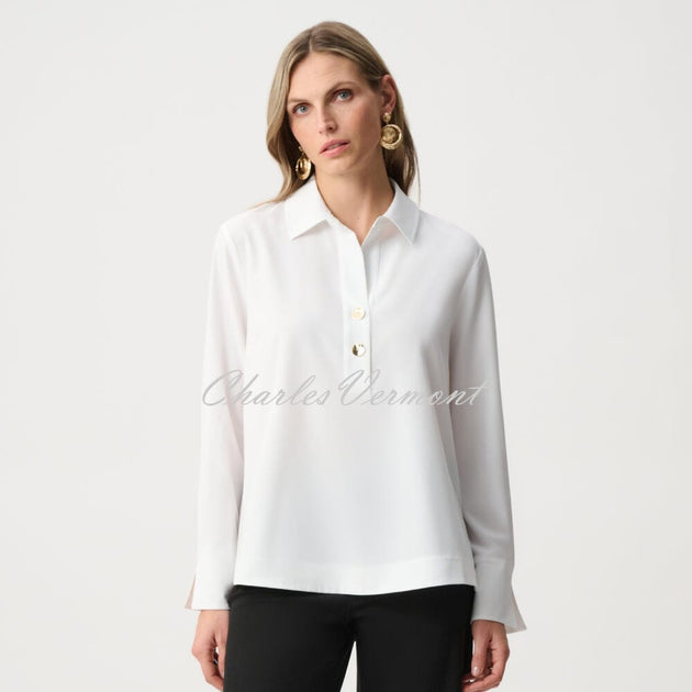 Joseph Ribkoff Blouse With Gold Button Detailing - Style 263928