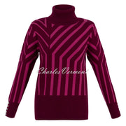 Marble Sweater - Style 7185-205 (Berry / Dark Pink)