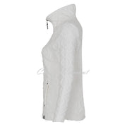 Dolcezza Textured Zip Jacket - Style 73206 (Off-white)