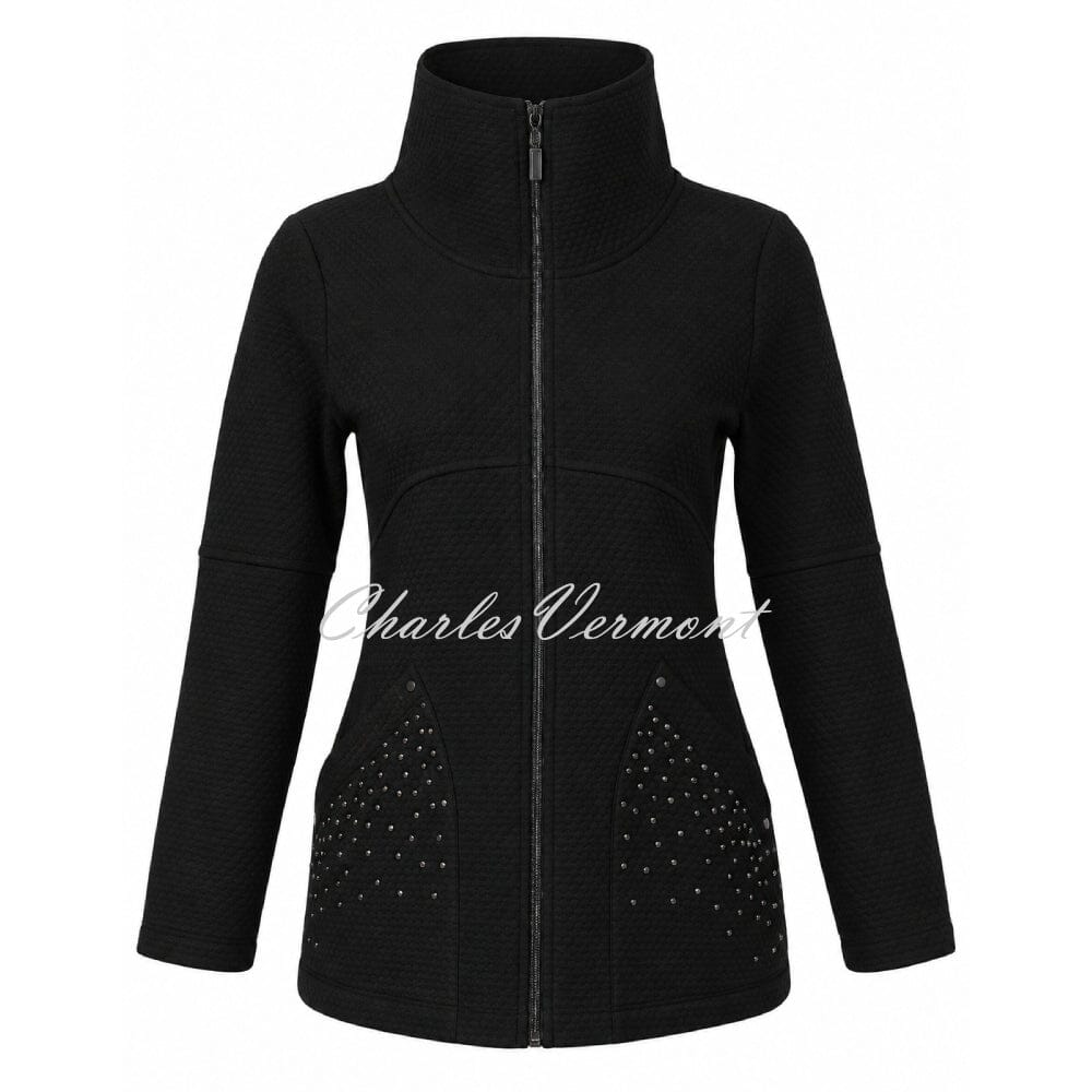 Dolcezza 'Cozy Glam' Zip Jacket With Rhinestone Detailing - Style