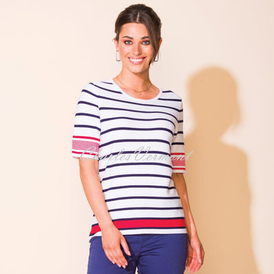 Alison Sheri Striped Sweater Top - Style A43280