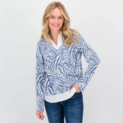Just White Two-In-One Sweater Blouse - Style J3445