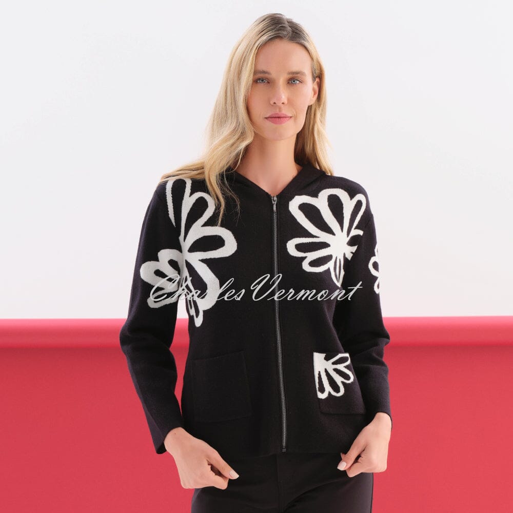 Dolcezza Floral Hooded Knit Jacket - Style 76307 | Charles Vermont