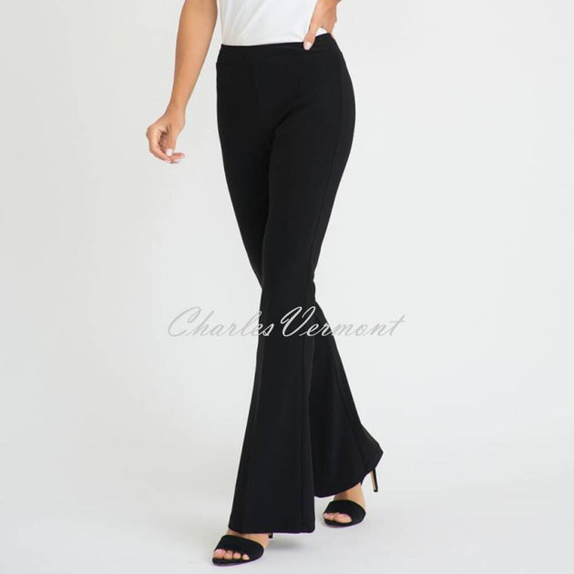 Joseph Ribkoff Women's Black Velvet Flared Pull On Trousers 234289F24 Col 11