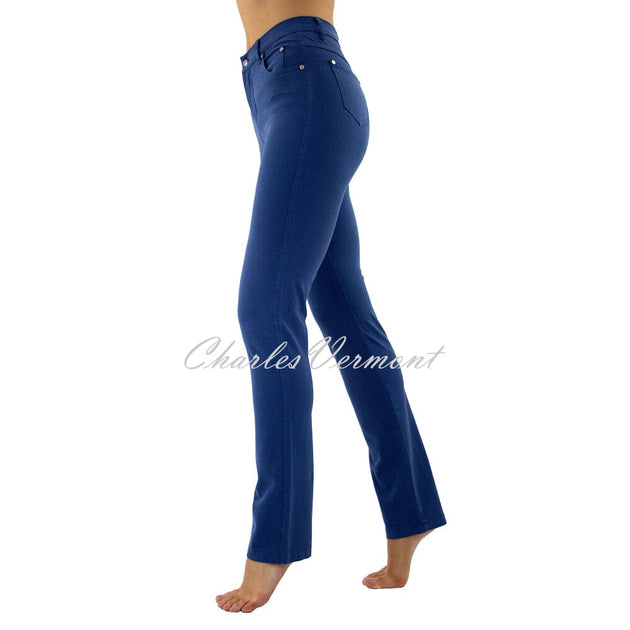 Marble Slim Full Length Straight Leg Jeans Black 2403-101 main image 1