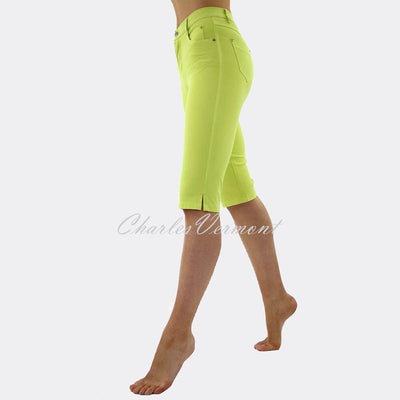 Marble Pedal Pusher Slim Leg Jean – Style 2409-163 (Lemon-Lime)