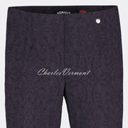 Robell Marie Full Length Trouser 51412-54145-591 (Purple Paisley Jacquard)