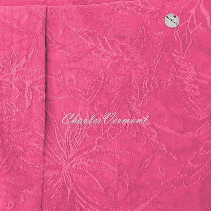 Robell Rose 09 – 7/8 Cropped Super Slim Trouser 51527-54401-430 (Pink Jacquard)