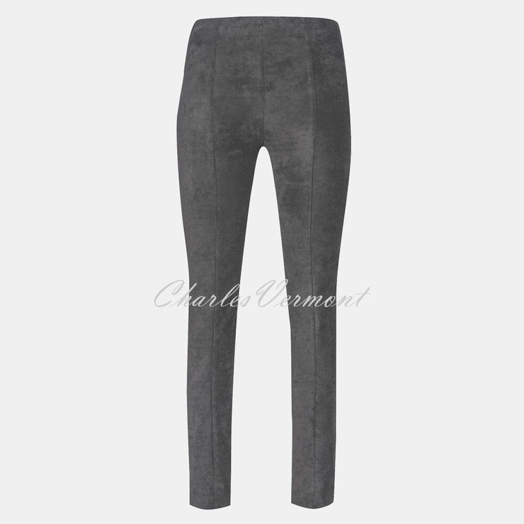 Robell Rose Full Length Super Slim-Leg Trouser 51673-54451-95 (Grey Faux Suede)