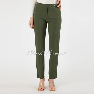 Robell Marie Trouser 51412-5499-884 (Dark Olive) - SHORTER LENGTH 29''