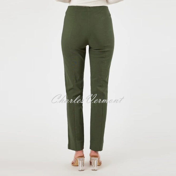 Robell Marie Trouser 51412-5499-884 (Dark Olive) - SHORTER LENGTH 29''