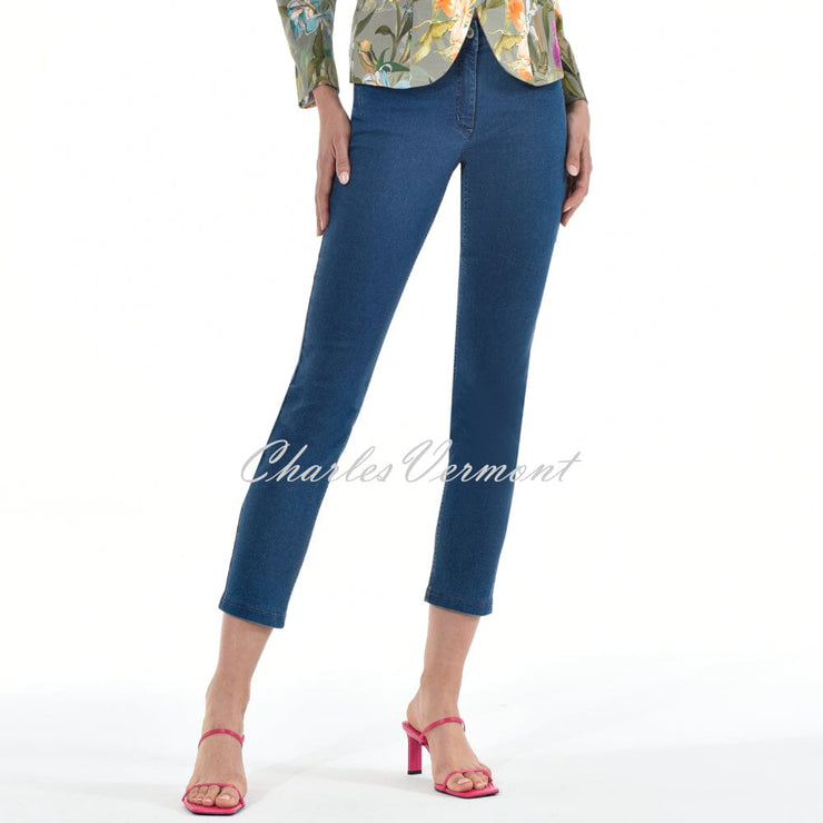 Robell Elena 09 - 7/8 Cropped Denim Jean 52533-5448-64 (Denim Blue)