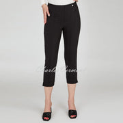 Robell Marie 07 Seersucker Capri Trouser 51576-54554-90 (Black)
