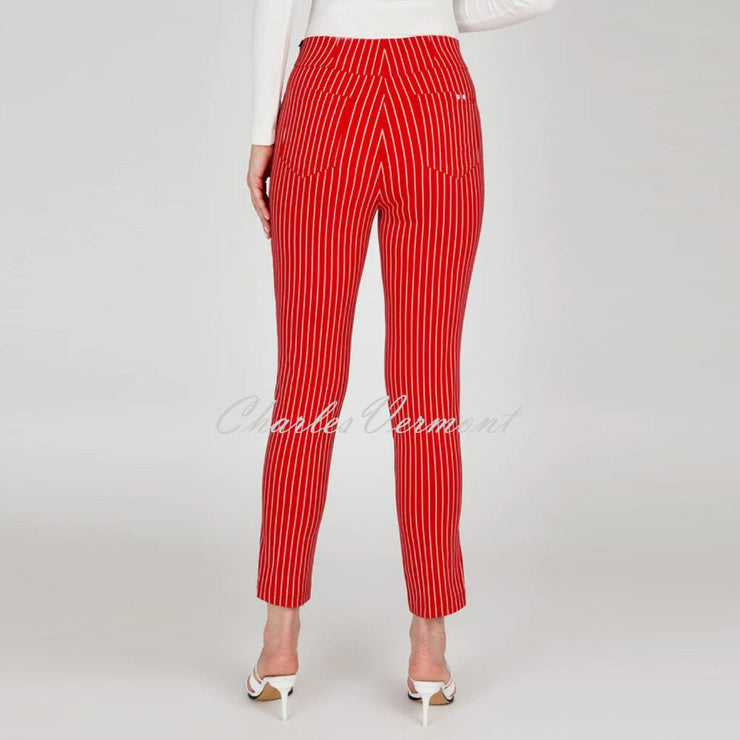 Robell Bella 09 - 7/8 Cropped Trouser 52483-54567-41 (Red / White)