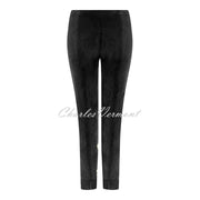 Robell Rose 09 – 7/8 Cropped Super Slim Trouser 51527-54401-90 (Black Leaf Jacquard)