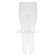 Robell Rose 09 – 7/8 Cropped Super Slim Trouser 51527-54401-10 (White Leaf Jacquard)