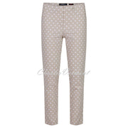 Robell Bella 09 - 7/8 Cropped Trouser Polka Dot 51560-54570-14 (Beige)