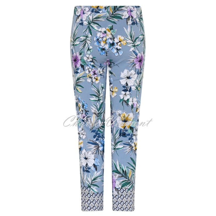 Robell Rose 09 - 7/8 Cropped Super Slim Fit Trouser 51622-54799-62 (Tropical Print)
