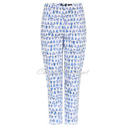 Robell Bella 09 - 7/8 Cropped Trouser - Style 51692-54672-62 (Blue Abstract Hearts Print)Robell Bella 09 - 7/8 Cropped Trouser 51692-54672-62 (Blue Abstract Hearts Print)