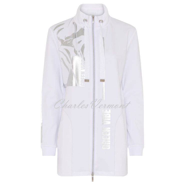 I'cona 'Green Vibe' Longline Jacket - Style 67185-60052-10 (White)