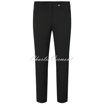 Robell Bella 09 – 7/8 Cropped Cotton Rich Trouser 52682-54056-90 (Black)