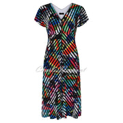 Tia Abstract Print Stripe Dress - Style 78487-7588-12