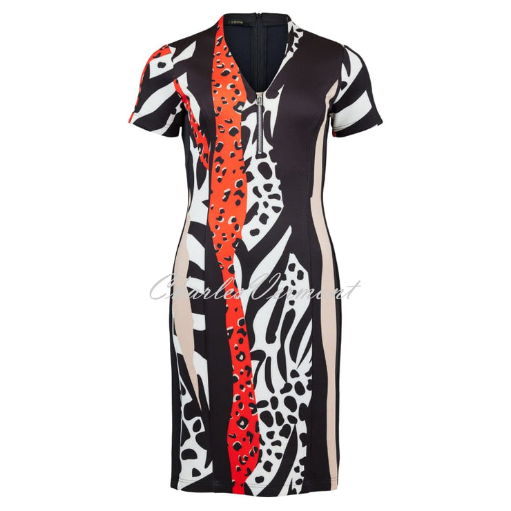 I'cona Animal Print Zip Dress - Style 68028-60238-33