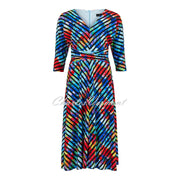 Tia Multi-Coloured Striped Dress - Style 78764-7791-65