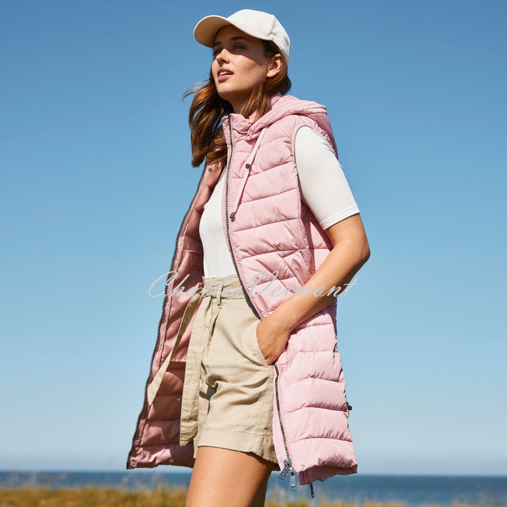 Frandsen Padded Longline Gilet - Style 833-321-42 (Blossom Pink