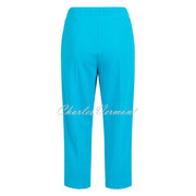 Tia Cropped Drawstring Trouser - Style 71303-7341-70 (Turquoise)