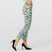 Robell Bella 09 - 7/8 Cropped Trouser - Style 51560-5633-10 (Abstract Floral Print)