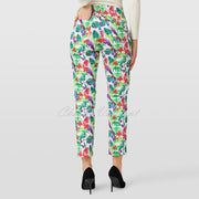 Robell Bella 09 - 7/8 Cropped Trouser - Style 51560-5633-10 (Abstract Floral Print)
