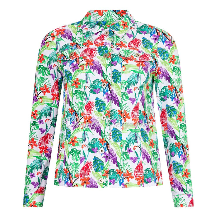 Robell Happy Jacket - Style 57609-5633-10 (Abstract Floral Print)