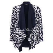 Tia Geometric Print Waterfall Style Cover-Up Jacket - Style 77615-7948-69