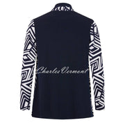 Tia Geometric Print Waterfall Style Cover-Up Jacket - Style 77615-7948-69