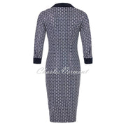 Tia Geometric Print Button Effect Dress with Shimmer Sequin Print - Style 78903-7943-69