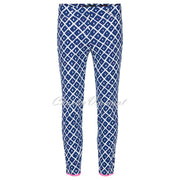 Robell Rose 09 - 7/8 Cropped Slim Fit Trouser - Style 51611-5666-69 (Geometric Print)