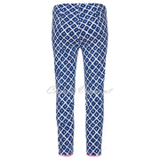 Robell Rose 09 - 7/8 Cropped Slim Fit Trouser - Style 51611-5666-69 (Geometric Print)
